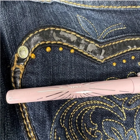 Apple Bottom Vintage Y2K Dark Blue Women's Jeans Size 9/10 - Picture 3 of 3